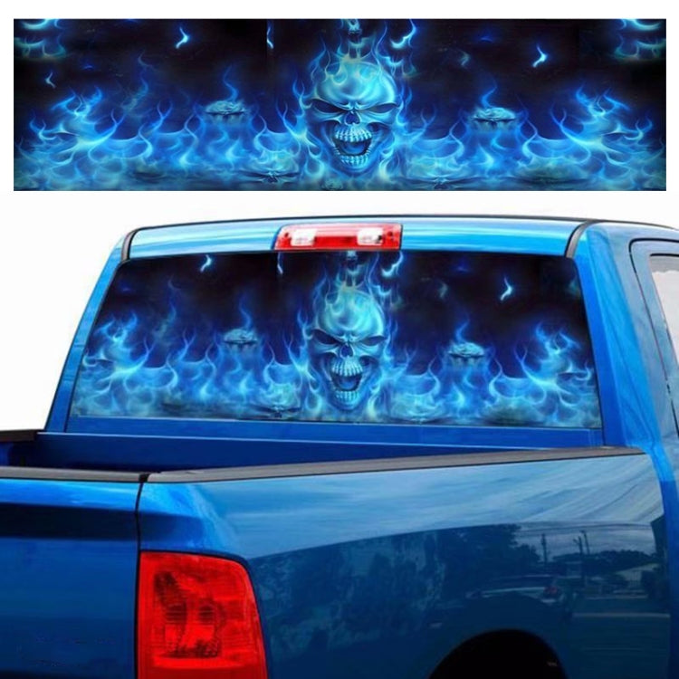 D-738 Burning Skull Car Rear Window Sticker Color Graphic Sticker, 135x36cm - Decorative Sticker by PMC TechLife | Online Shopping South Africa | PMC TechLife | Buy Now Pay Later Mobicred