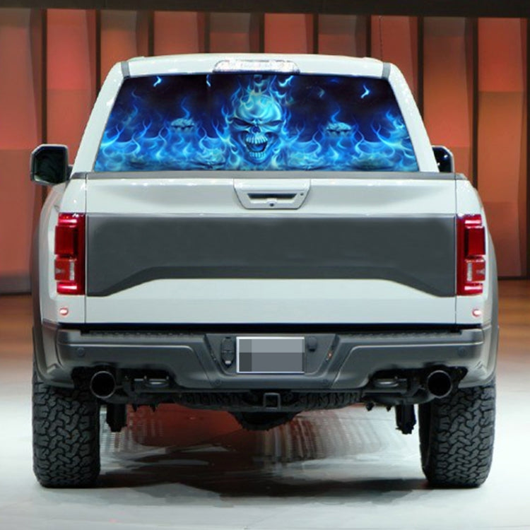 D-738 Burning Skull Car Rear Window Sticker Color Graphic Sticker, 135x36cm - Decorative Sticker by PMC TechLife | Online Shopping South Africa | PMC TechLife | Buy Now Pay Later Mobicred
