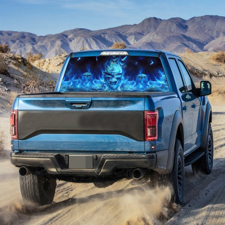 D-738 Burning Skull Car Rear Window Sticker Color Graphic Sticker, 135x36cm - Decorative Sticker by PMC TechLife | Online Shopping South Africa | PMC TechLife | Buy Now Pay Later Mobicred