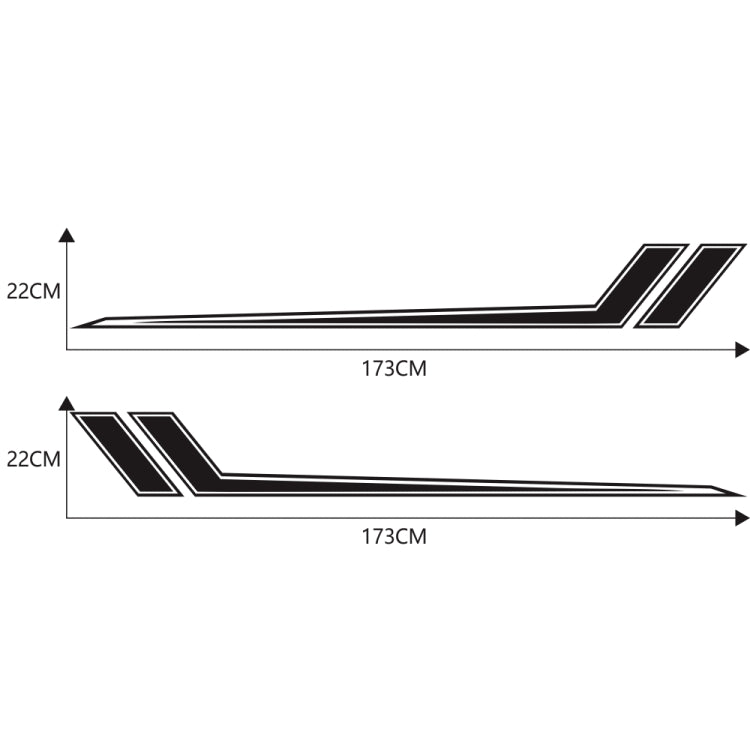 D-716 Car Striped Vinyl Body Stickers Personalized Modification Car Sticker(Black) - Decorative Sticker by PMC TechLife | Online Shopping South Africa | PMC TechLife | Buy Now Pay Later Mobicred