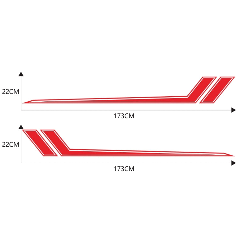 D-716 Car Striped Vinyl Body Stickers Personalized Modification Car Sticker(Red) - Decorative Sticker by PMC TechLife | Online Shopping South Africa | PMC TechLife | Buy Now Pay Later Mobicred