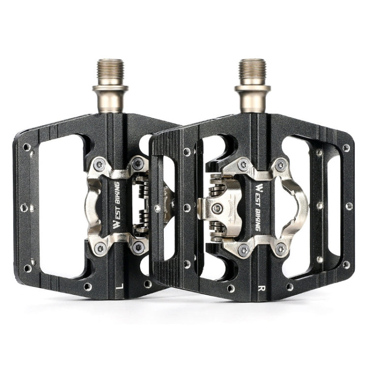 WEST BIKING Bicycle Aluminum Alloy Dual-Purpose Self-Locking Pedals(Black) - free shipping - PMc TechLife - Order now!