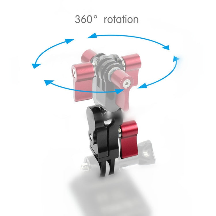 Aluminium Alloy 360 Degree Rotating Mount Adapter Adjustable Arm Connector for GoPro Hero11 Black / HERO10 Black /9 Black /8 Black /7 /6 /5 /5 Session /4 Session /4 /3+ /3 /2 /1, DJI Osmo Action and Other Action Cameras(Red) - Helmet Mount by PMC TechLife | Online Shopping South Africa | PMC TechLife | Buy Now Pay Later Mobicred