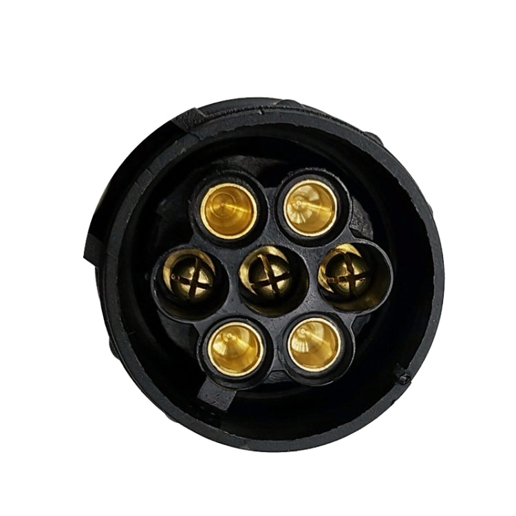 2 PCS VS1130E-M 13 Turn 7 Core Mini Converted Head Trailer RV Connector EU Plug - Terminal connectors by PMC TechLife | Online Shopping South Africa | PMC TechLife | Buy Now Pay Later Mobicred