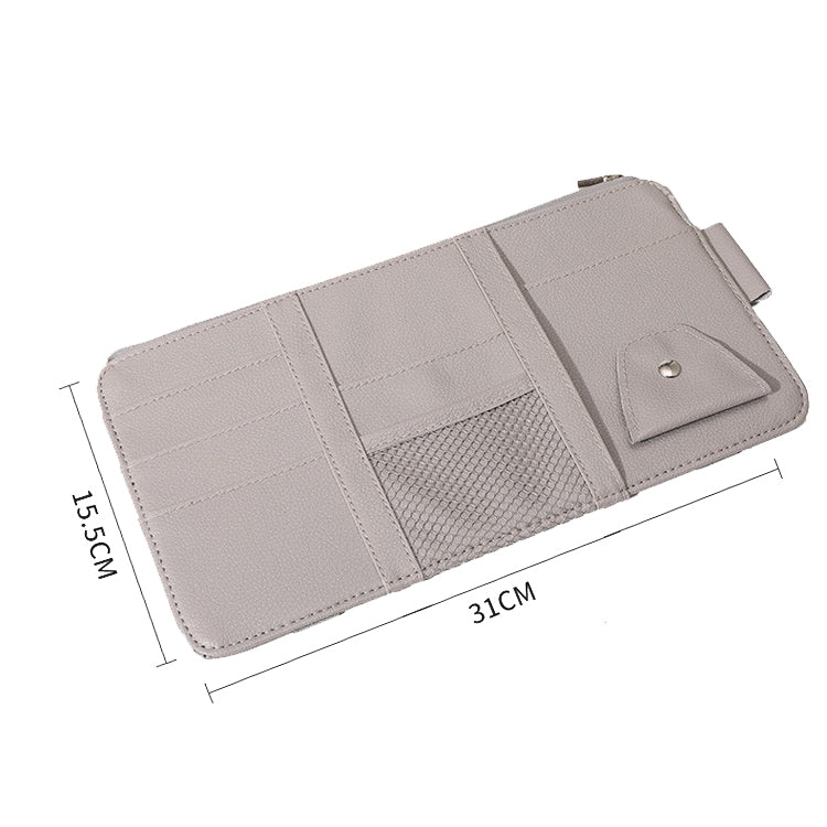 2 PCS Auto Sun Visor Card Clip Business Card Glasses Clip Zipper Car Mobile Phone Document Folder(Pink) - Stowing Tidying by PMC TechLife | Online Shopping South Africa | PMC TechLife | Buy Now Pay Later Mobicred