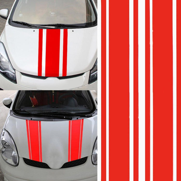 Car Hood Stickers Modified Racing Striped Ethylene Body Sticker(Red) - Decorative Sticker by PMC TechLife | Online Shopping South Africa | PMC TechLife | Buy Now Pay Later Mobicred