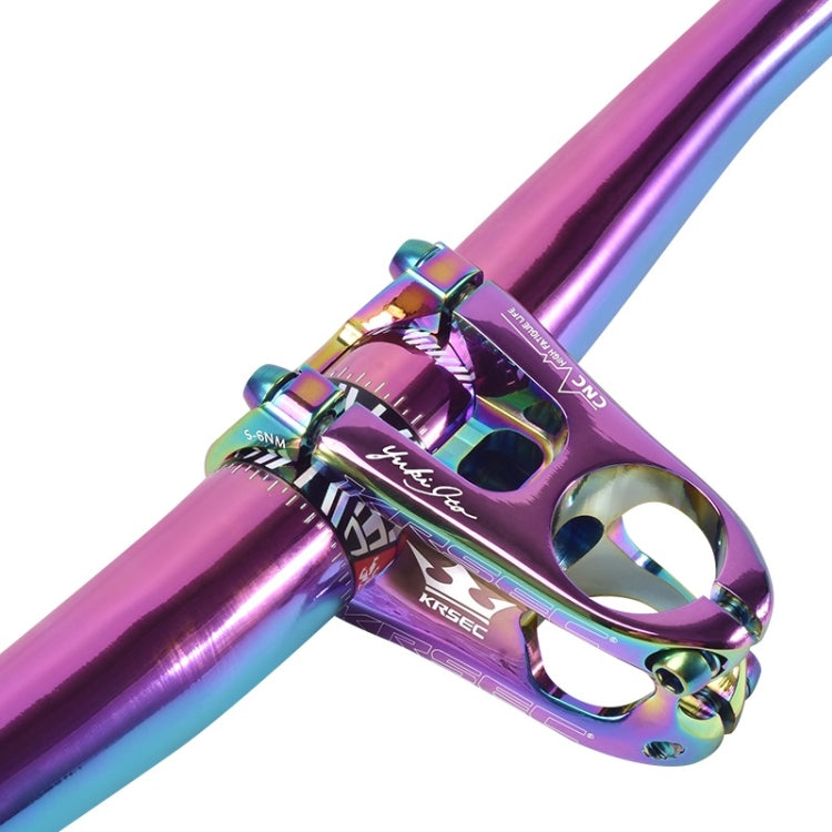 KRSEC CNC Ultra Light Short-Handed Mountain Bike Aluminum Alloy 50mm Riser, Colour: Electroplating Color - Bicycle Grips by PMC TechLife | Online Shopping South Africa | PMC TechLife