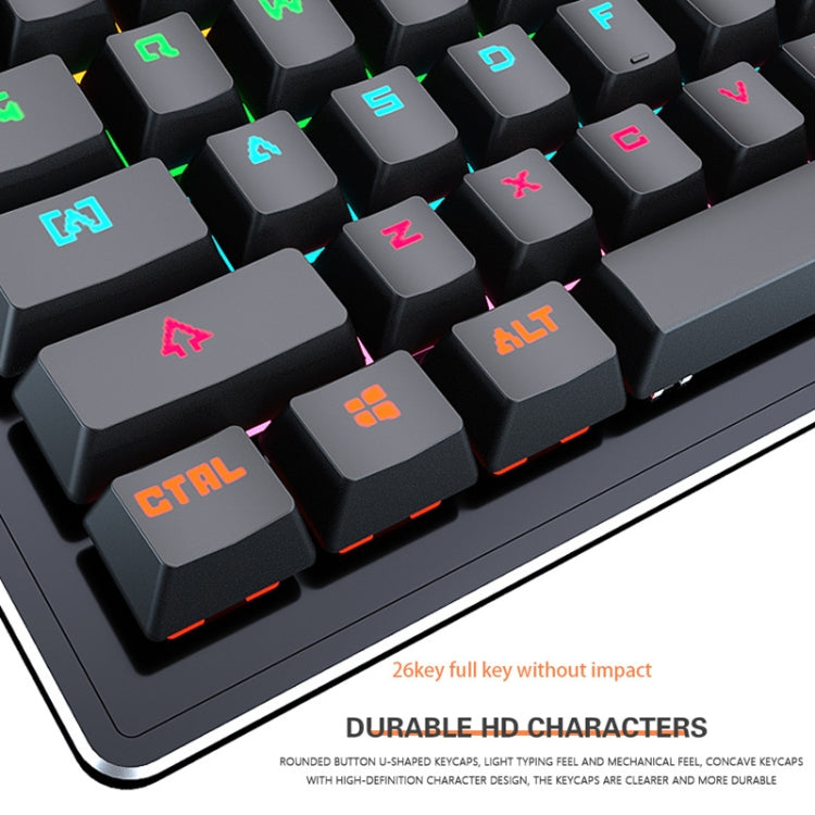 LEAVEN K880 104 Keys Gaming Green Axis Office Computer Wired Mechanical Keyboard, Cabel Length:1.6m(Black) - free shipping - PMC Jewellery - Order now!