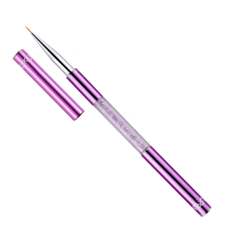 Nail Art Drawing Pen Purple Drill Rod Color Painting Flower Stripe Nail Brush With Pen Cover, Specification: 7mm - free shipping - PMC Jewellery - Order now!
