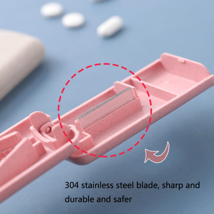 10 PCS JS010 Wheat Plastic Medicine Cutter Pill Divider(Pink) - free shipping - PMC TechLife - Order now!