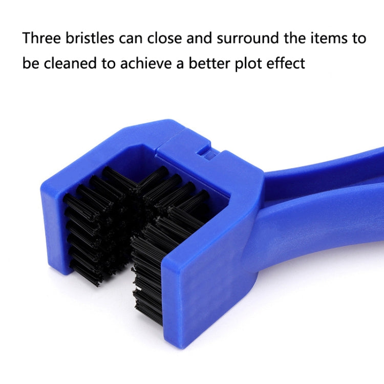 1 Set BG-7168 Bicycle And Motorcycle Cleaning Brush Three-Sided Chain Brush, Colour: Blue + Small Brush - Others by PMC TechLife | Online Shopping South Africa | PMC TechLife