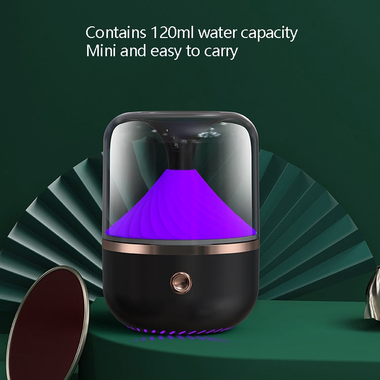 HX-930 Home Bedroom Round Mirror Essential Oil Aromatherapy Machine Ultrasonic Atomization Hydrating Spray Humidifier(Black) - free shipping - PMC TechLife - Order now!
