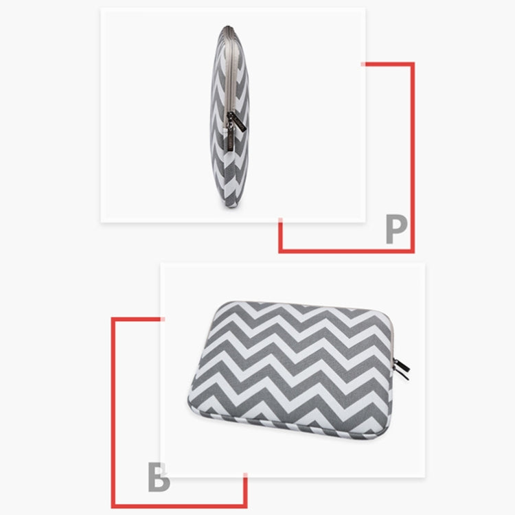LiSEN LS-525 Wavy Pattern Notebook Liner Bag, Size: 10 inches(Gray) - 10 - 11 inch by LiSEN | Online Shopping South Africa | PMC TechLife | Buy Now Pay Later Mobicred