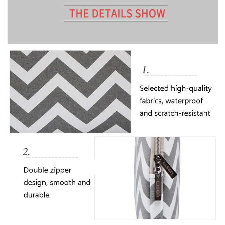 LiSEN LS-525 Wavy Pattern Notebook Liner Bag, Size: 13 inches(Gray) - free shipping - PMC Jewellery - Order now!