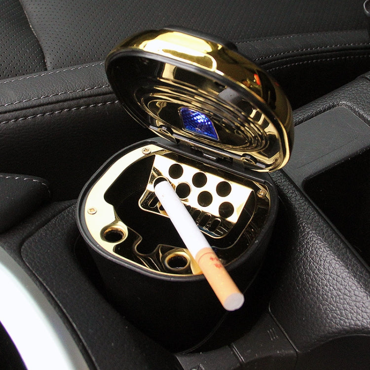N09C Car Ashtray With Lamp And Cover Car Ashtray(Silver) - Ashtrays by PMC TechLife | Online Shopping South Africa | PMC TechLife | Buy Now Pay Later Mobicred