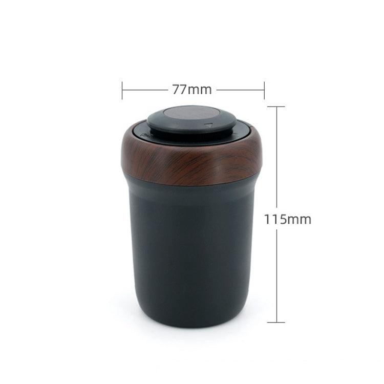 N17D Car Ashtray Arc Spot Tobacco With Lamp and Cover Car Ashtray(Wood Grain) - Ashtrays by PMC TechLife | Online Shopping South Africa | PMC TechLife | Buy Now Pay Later Mobicred