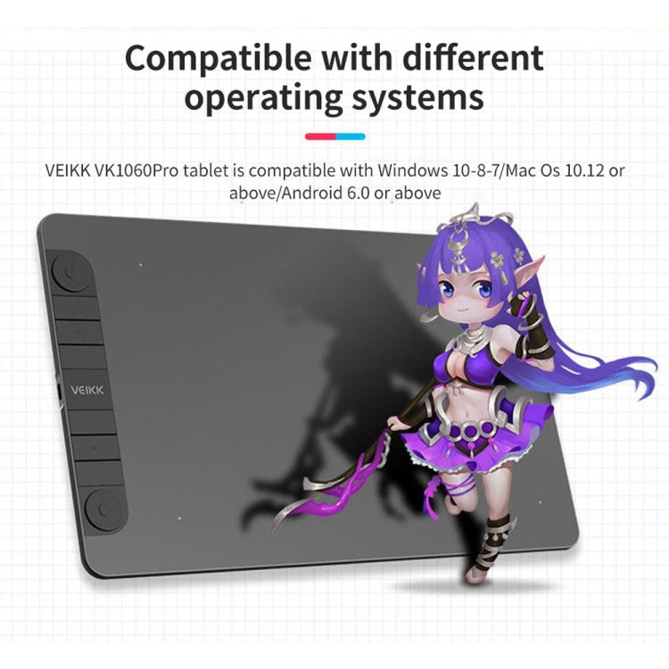 VEIKK VK1060PRO Digital Tablet Hand-Painted Board Electronic Drawing Board Can Connected To Mobile Phone - free shipping - PMC TechLife - Order now!