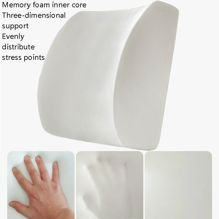 Office Waist Cushion Car Pillow With Pillow Core, Style: Memory Foam(Suede Gray) - free shipping - PMC TechLife - Order now!