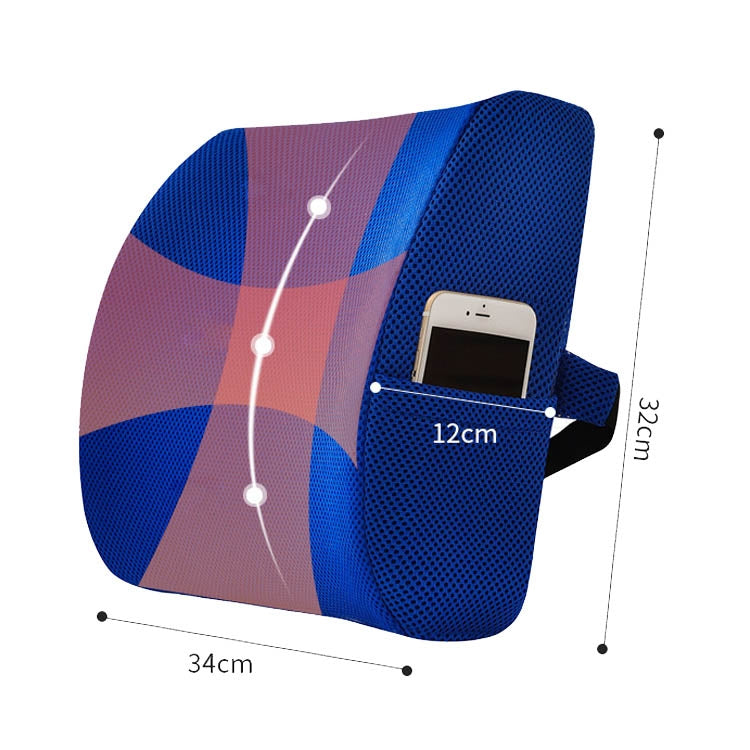 Office Waist Cushion Car Pillow With Pillow Core, Style: Memory Foam(Suede Gray) - free shipping - PMC TechLife - Order now!