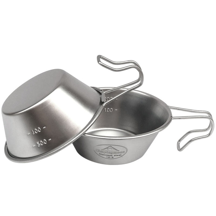 Campingmoon S220 Outdoor Portable Thickened Stainless Steel Bowl Camping Multi-Purpose Cutlery(Metallic) - Cookwares & Tablewares by PMC TechLife | Online Shopping South Africa | PMC TechLife | Buy Now Pay Later Mobicred