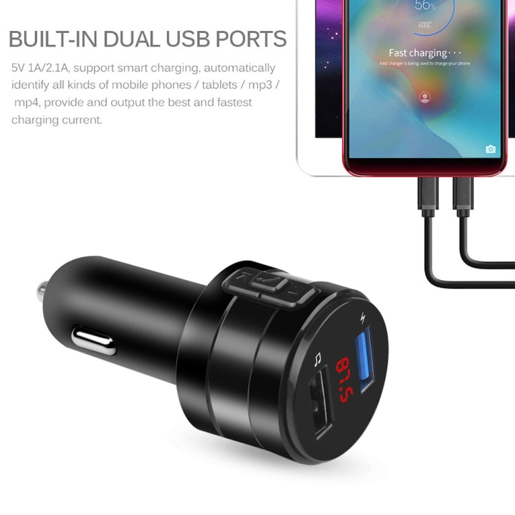 X20 Black Car Bluetooth Handsfree Car FM Transmitter Music Player Car Charger - Bluetooth Car Kits by PMC TechLife | Online Shopping South Africa | PMC TechLife | Buy Now Pay Later Mobicred