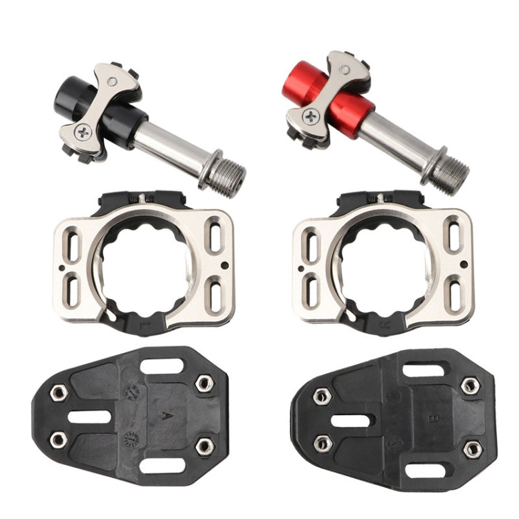 MEROCA Road Lock Shoes Card Three Pardin Bicycle Lollipops Self-Locking Pedal With Lock, Style: Titanium Alloy Axis (Black) - free shipping - PMc TechLife - Order now!