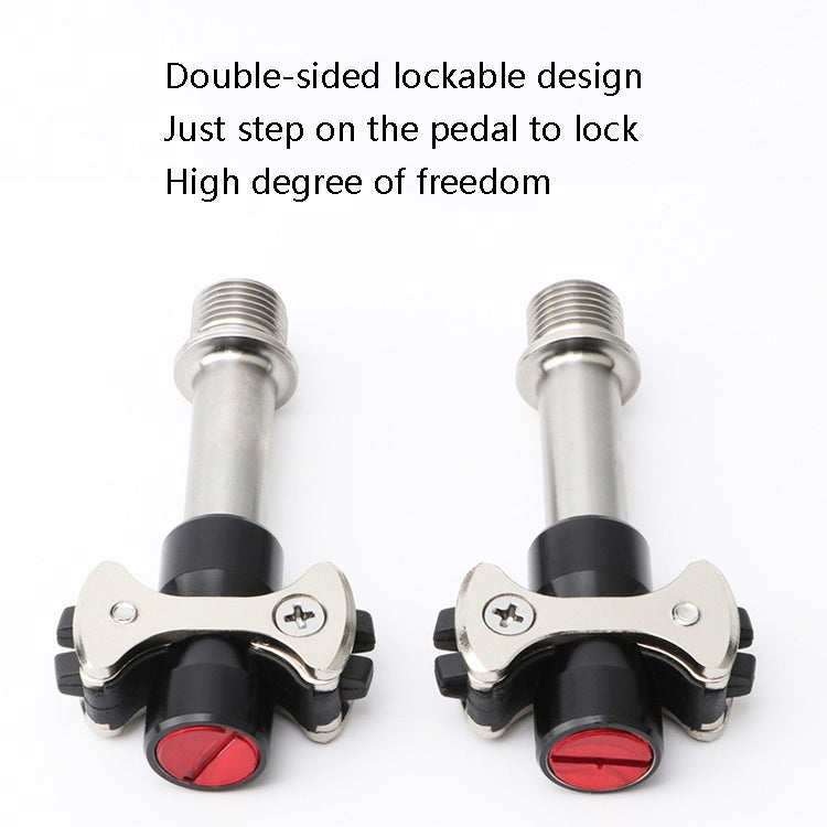 MEROCA Road Lock Shoes Card Three Pardin Bicycle Lollipops Self-Locking Pedal With Lock, Style: Titanium Alloy Axis (Black) - free shipping - PMc TechLife - Order now!