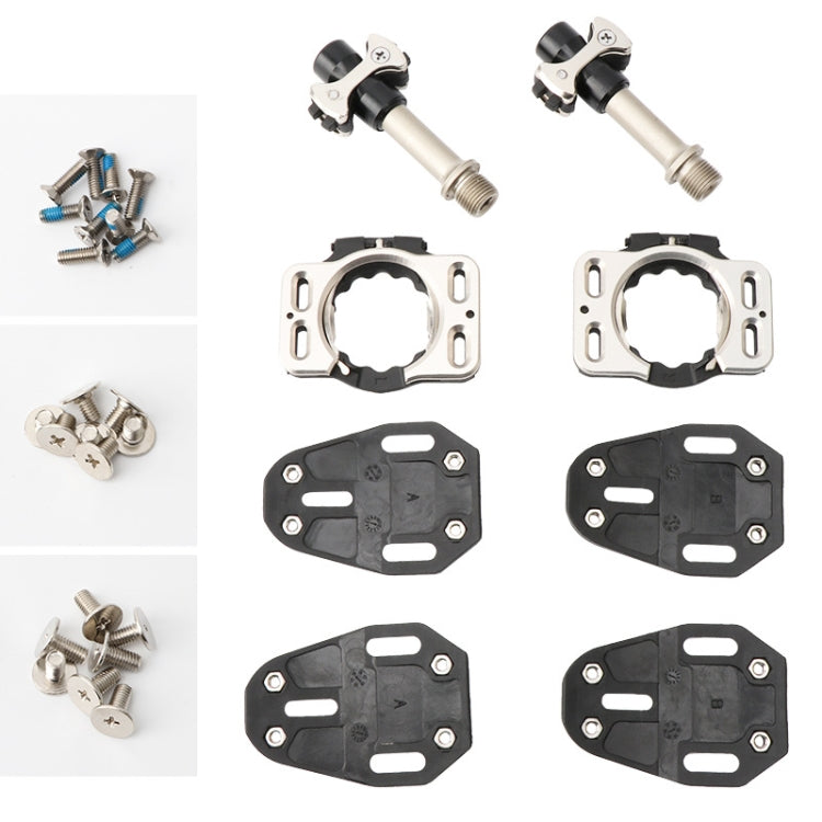 MEROCA Road Lock Shoes Card Three Pardin Bicycle Lollipops Self-Locking Pedal With Lock, Style: Steel Axis (Black) - free shipping - PMc TechLife - Order now!