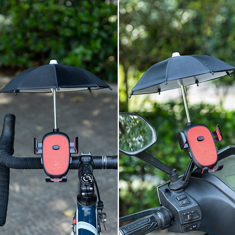 CYCLINGBOX BG-2935 Bicycle Mobile Phone Bracket With Umbrella Waterproof Navigation Electric Car Mobile Phone Frame, Style: Handlebar Installation (Black) - Holders by CYCLINGBOX | Online Shopping South Africa | PMC TechLife | Buy Now Pay Later Mobicred