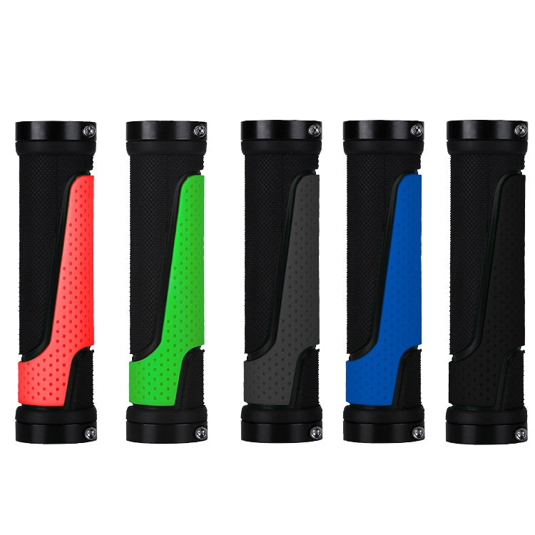 1pair BG-0404 Bicycle Rubber Handle Cover The Mountain Bike Bilateral Lock Dead Anti-Slip Handle Cover(Blue) - Bicycle Grips by PMc TechLife | Online Shopping South Africa | PMc TechLife | Buy Now Pay Later Mobicred