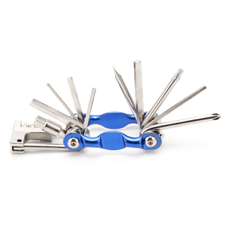 BG-9835D Bicycle Multi-Function Maintenance Curved 11 In 1 Tool Mountain Highway Bike With Interception Machine Combination Tool(blue) - Maintenance tools by PMc TechLife | Online Shopping South Africa | PMc TechLife | Buy Now Pay Later Mobicred