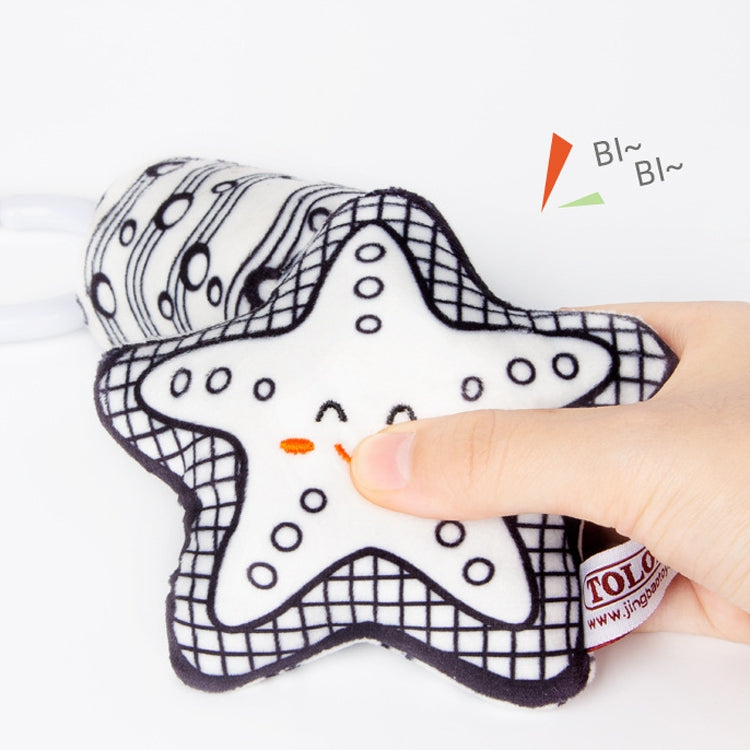 TOLOLO T168231-4 Newborn Bed Bell Early Education Toy Visually Inspires Black And White Wind Chimes Baby Bed Hanging(4B Striped Fish) - free shipping - PMC TechLife - Order now!