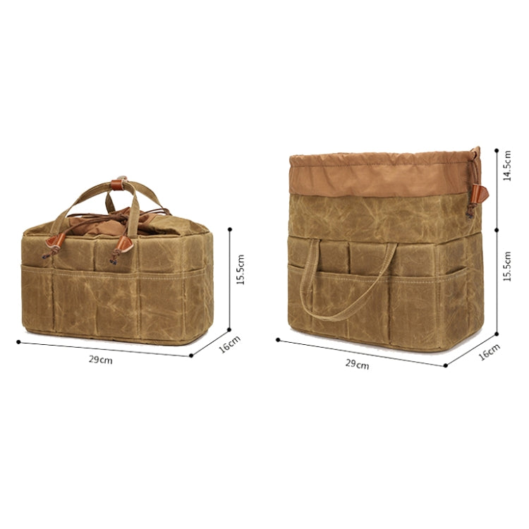 K707 Portable SLR Lens Liner Bag Camera Storage Bag(Khaki) - Strap Satchel by PMC TechLife | Online Shopping South Africa | PMC TechLife | Buy Now Pay Later Mobicred