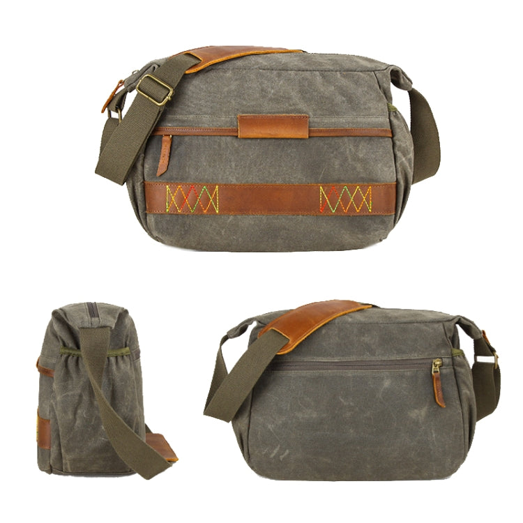 3037 SLR Camera Bag Shoulder Waterproof Messenger Camera Bag(Khaki) - Strap Satchel by PMC TechLife | Online Shopping South Africa | PMC TechLife | Buy Now Pay Later Mobicred
