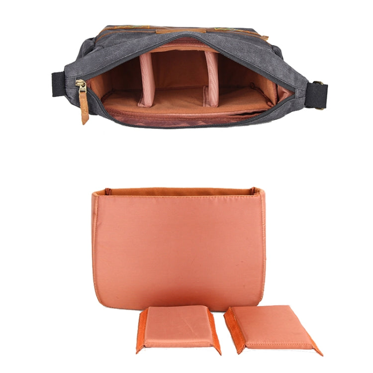 3037 SLR Camera Bag Shoulder Waterproof Messenger Camera Bag(Khaki) - Strap Satchel by PMC TechLife | Online Shopping South Africa | PMC TechLife | Buy Now Pay Later Mobicred