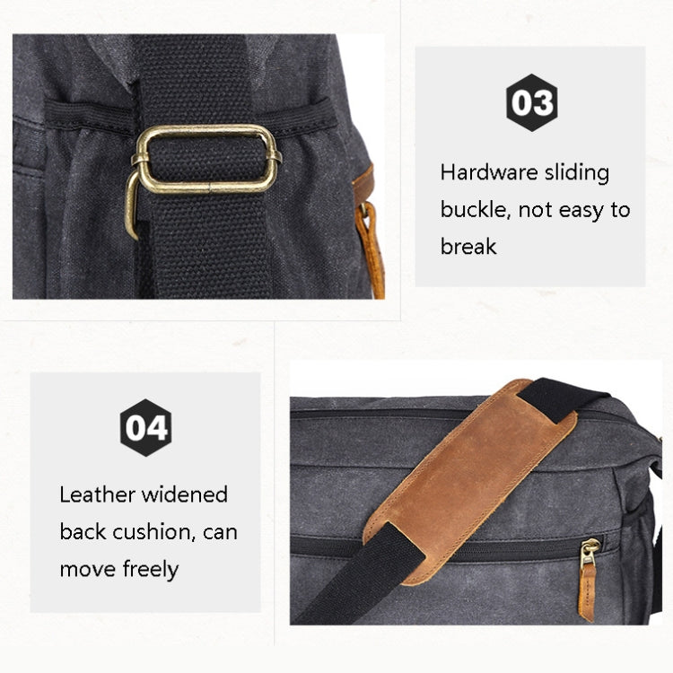 3037 SLR Camera Bag Shoulder Waterproof Messenger Camera Bag(Khaki) - Strap Satchel by PMC TechLife | Online Shopping South Africa | PMC TechLife | Buy Now Pay Later Mobicred