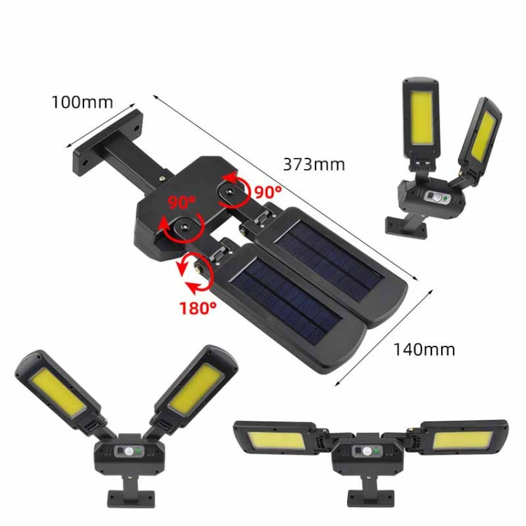 TG-TY097 2-Heads Solar Light Outdoor Human Body Induction Wall Lamp Garden Street LED Light(200 COB) - Street Lights by PMc TechLife | Online Shopping South Africa | PMc TechLife | Buy Now Pay Later Mobicred