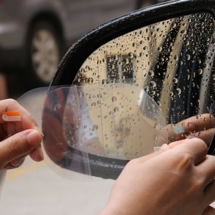 2pcs /Set Rainproof Anti-Fog And Anti-Reflective Film For Car Rearview Mirror Ellipse 100x150mm(Transparent) - Auto Film by PMC TechLife | Online Shopping South Africa | PMC TechLife | Buy Now Pay Later Mobicred