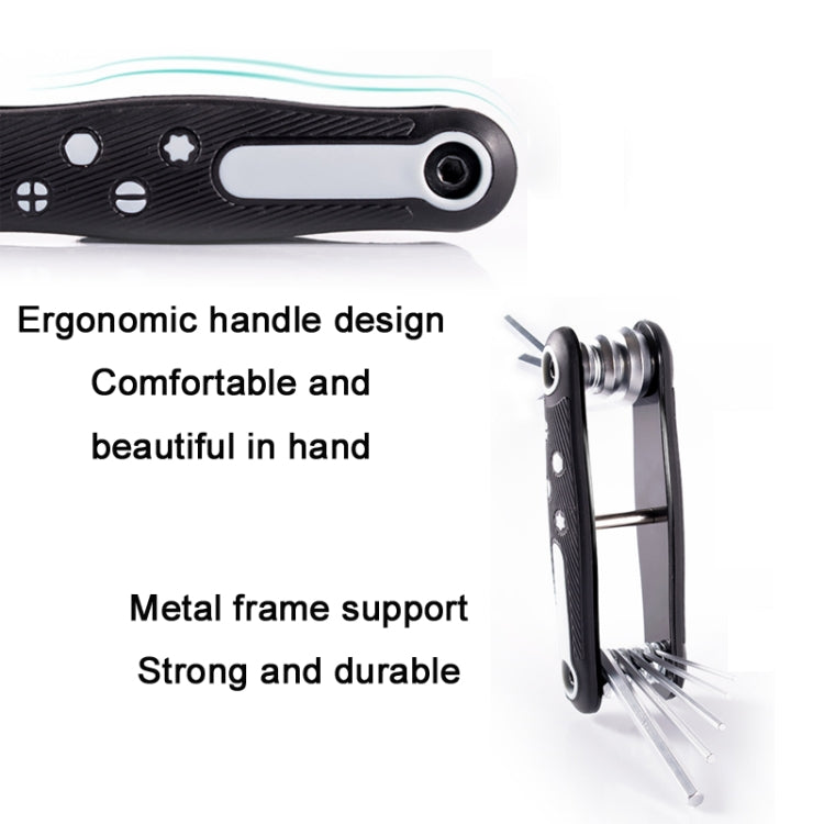 8 In 1 Bicycle Repair Portable Folding Allen Wrench(Phillips Slotted) - Maintenance tools by PMc TechLife | Online Shopping South Africa | PMc TechLife | Buy Now Pay Later Mobicred