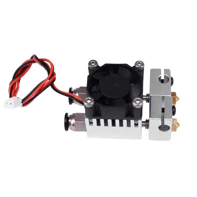 3D Printer Parts E3D V6 Back Screw With Cooling Fan Double-Head Mixed Color Extruded Aluminum Block Kit - Parts by PMC TechLife | Online Shopping South Africa | PMC TechLife | Buy Now Pay Later Mobicred
