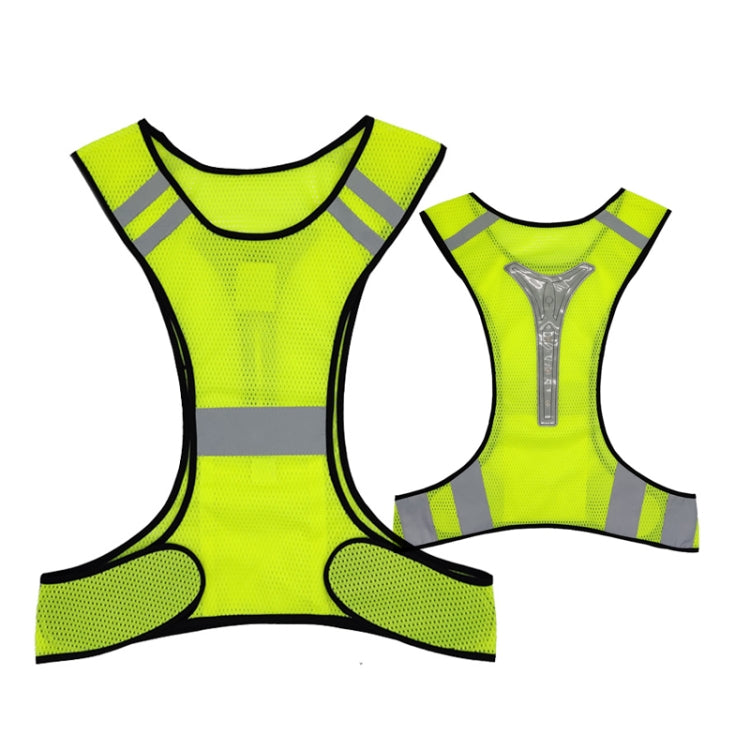 Sports Reflective Vest Night Running Outdoor Reflective Clothing Traffic Safety Reflective Vest,Style: With Led(Fluorescent Yellow) - Reflective Safety Clothing by PMC TechLife | Online Shopping South Africa | PMC TechLife | Buy Now Pay Later Mobicred