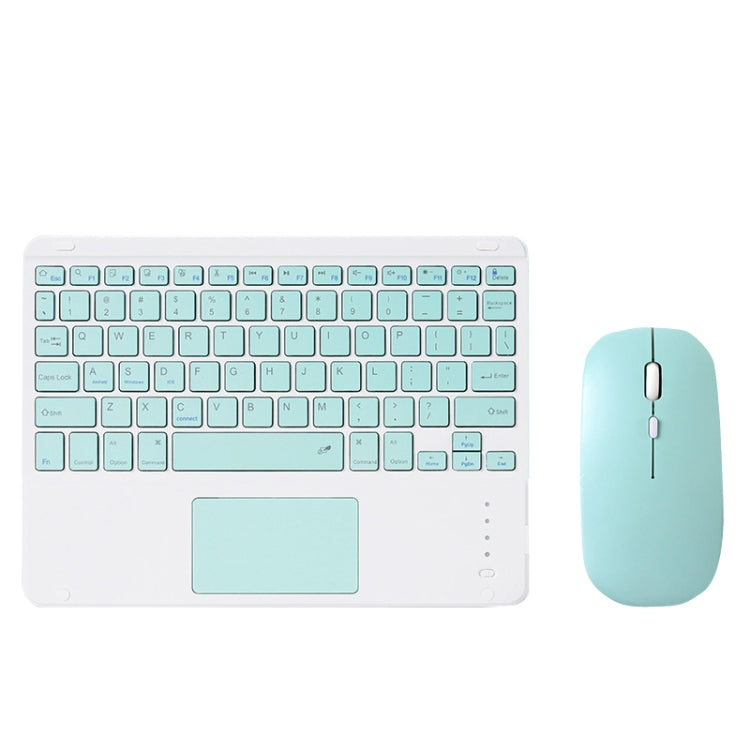 871 9.7 Inch Portable Tablet Bluetooth Keyboard With Touchpad + Mouse Set for iPad(Mint Green + Mouse) - Universal by PMC TechLife | Online Shopping South Africa | PMC TechLife