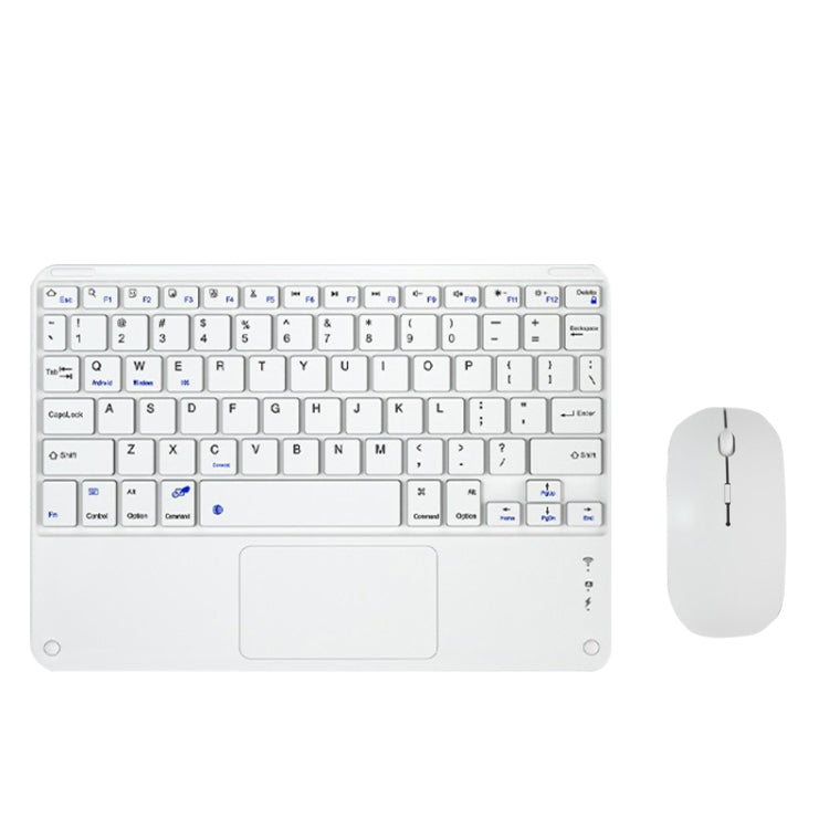 871 9.7 Inch Portable Tablet Bluetooth Keyboard With Touchpad + Mouse Set for iPad(White + Mouse) - Universal by PMC TechLife | Online Shopping South Africa | PMC TechLife