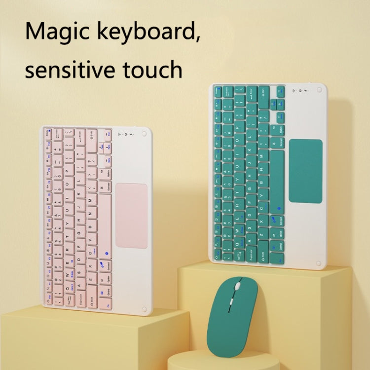 871 9.7 Inch Portable Tablet Bluetooth Keyboard With Touchpad + Mouse Set for iPad(Mint Green + Mouse) - Universal by PMC TechLife | Online Shopping South Africa | PMC TechLife