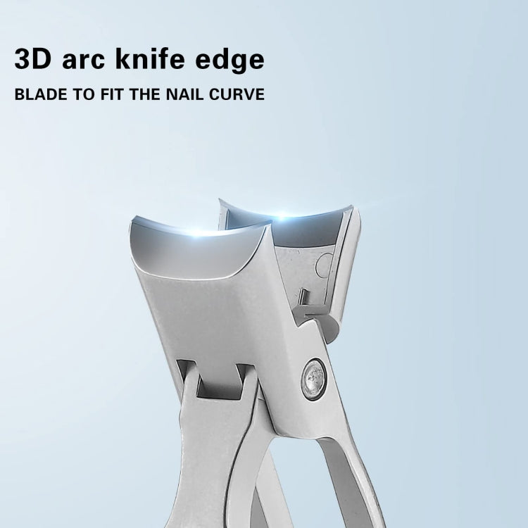 Stainless Steel Large Anti-Fly Splattering Nail Knife Large Opening Nail Cutting(Black) - free shipping - PMC Jewellery - Order now!