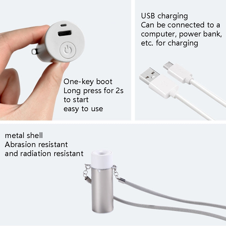 EP205 Portable Air Purifier Negative Ion Necklace Hanging Collar Purifier(Silver) - free shipping - PMC TechLife - Order now!