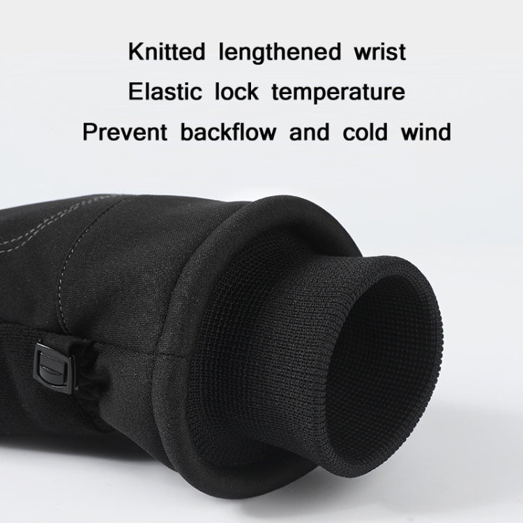 WEST BIKING YP0211221 Winter Warm Fleece Riding Gloves Non-Slip Waterproof Touch Screen Gloves, Size: XL(Black) - free shipping - PMc TechLife - Order now!