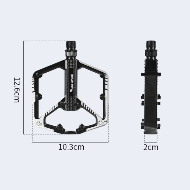 WEST BIKING Bicycle Aluminum Alloy Chromium Molybdenum Steel Axle Pedal(Black) - free shipping - PMc TechLife - Order now!