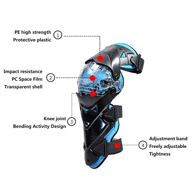 GHOST RACING GR-HX05 Motorcycle Riding Protective Gear Keep Warm Anti-Wind Anti-Fall Locomotive Knee Pad(White) - free shipping - PMC TechLife - Order now!