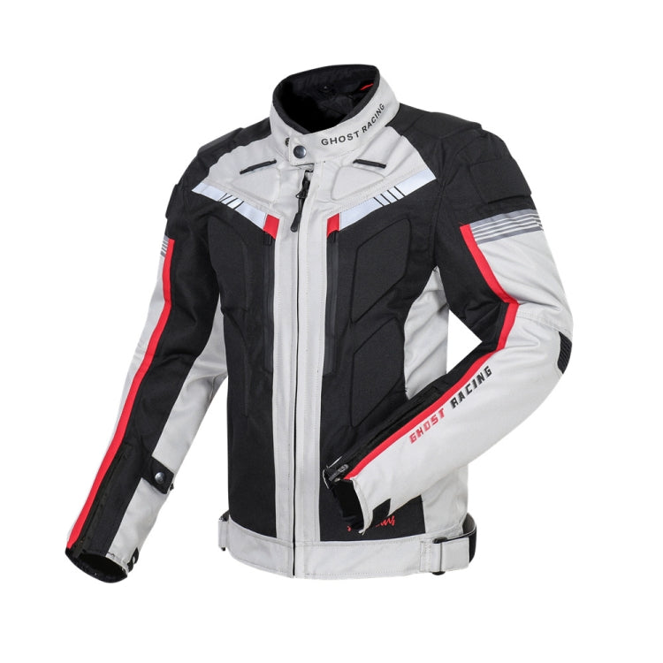 GHOST RACING GR-Y07 Motorcycle Cycling Jacket Four Seasons Locomotive Racing Anti-Fall Cloth, Size: XXXL(Light Grey) - free shipping - PMC TechLife - Order now!